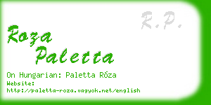 roza paletta business card